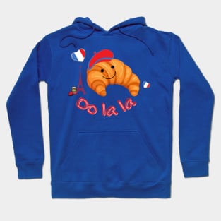 Cute French Kawaii Croissant Oo La La Hoodie